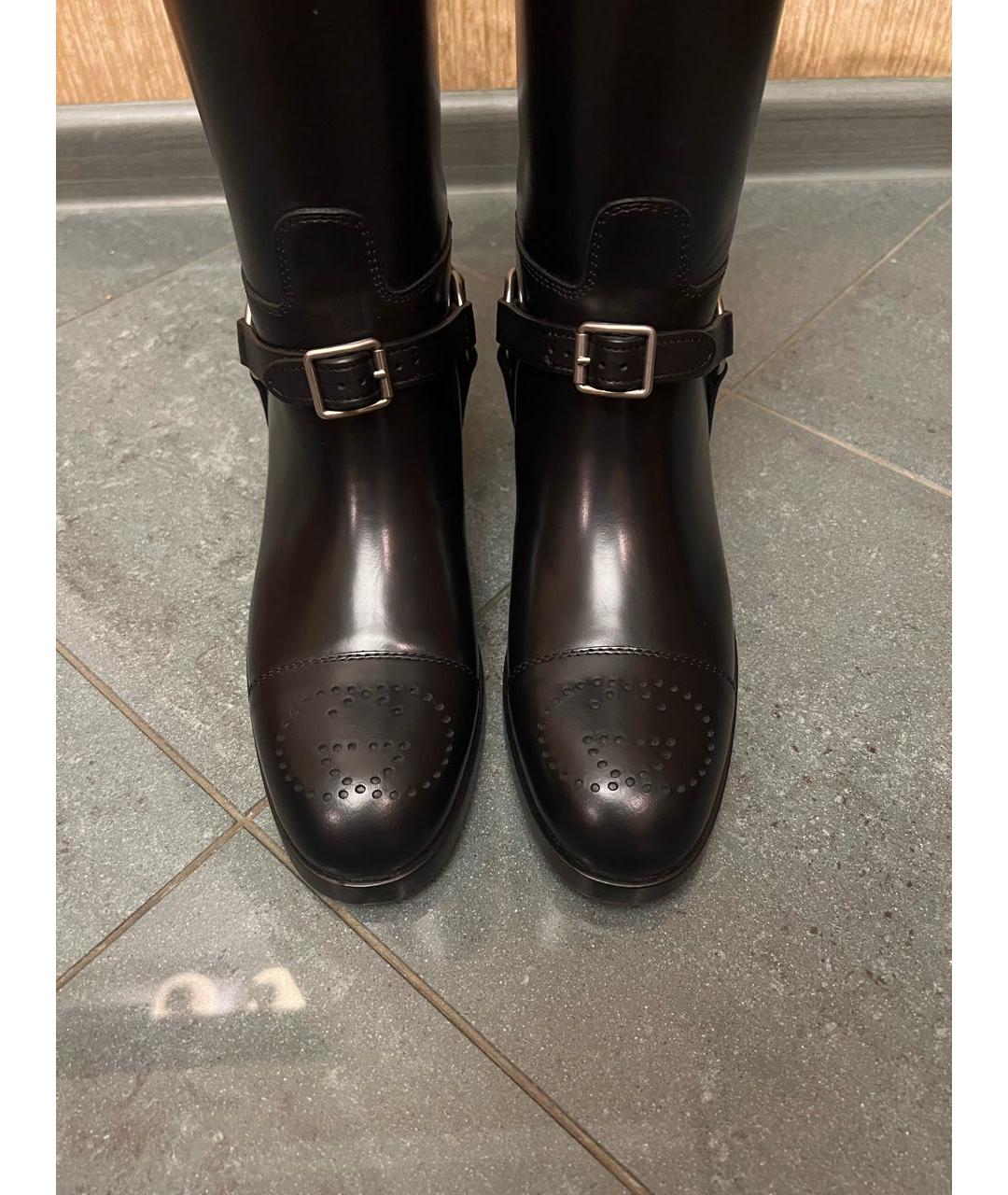 GUCCI Черные кожаные сапоги, фото 3