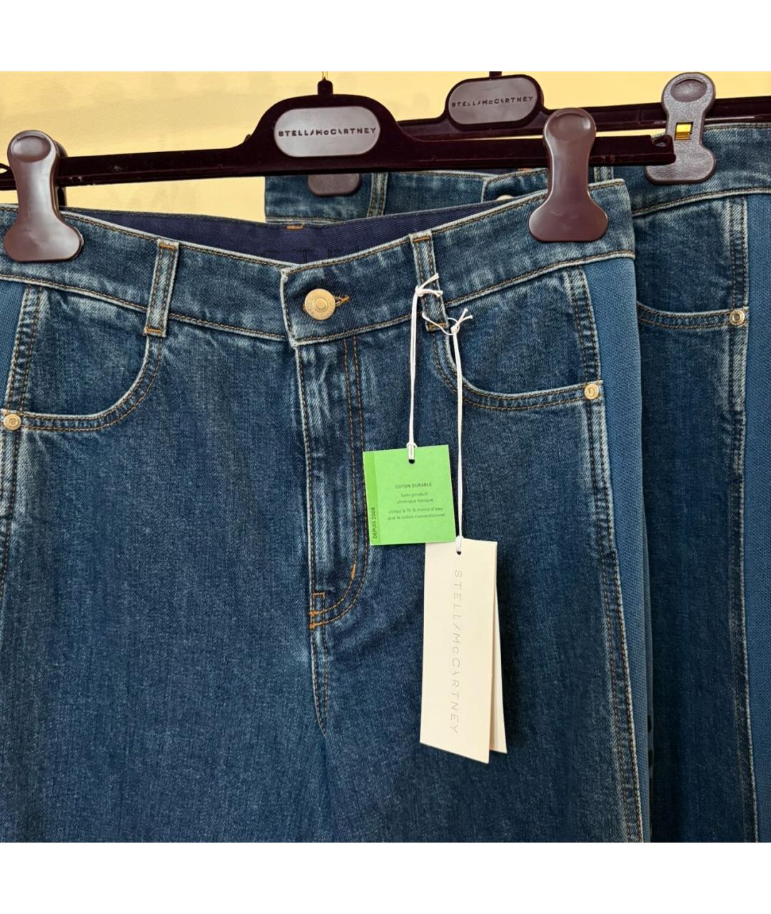 STELLA MCCARTNEY Синие хлопковые прямые джинсы, фото 2