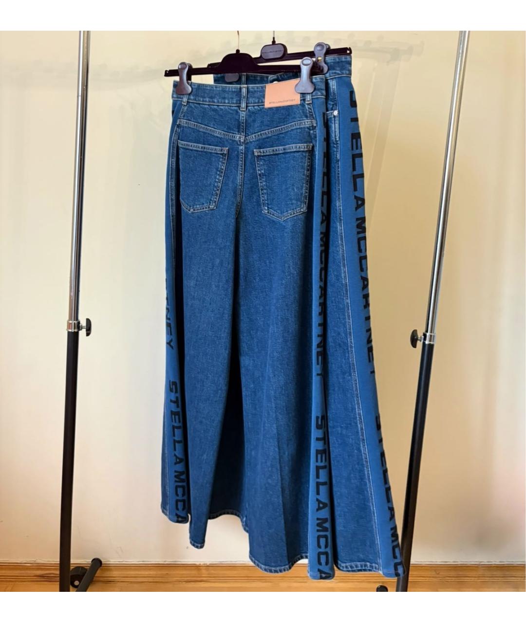 STELLA MCCARTNEY Синие хлопковые прямые джинсы, фото 4