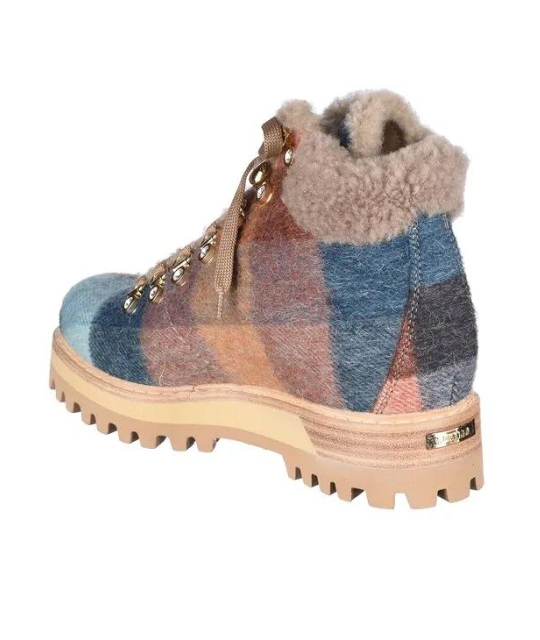 LE SILLA Бежевые текстильные ботинки, фото 2