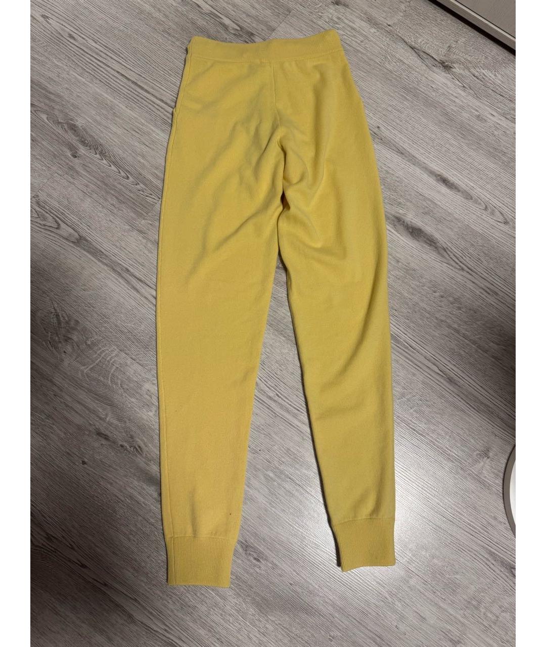 RALPH LAUREN PURPLE LABEL Желтые кашемировые брюки узкие, фото 2