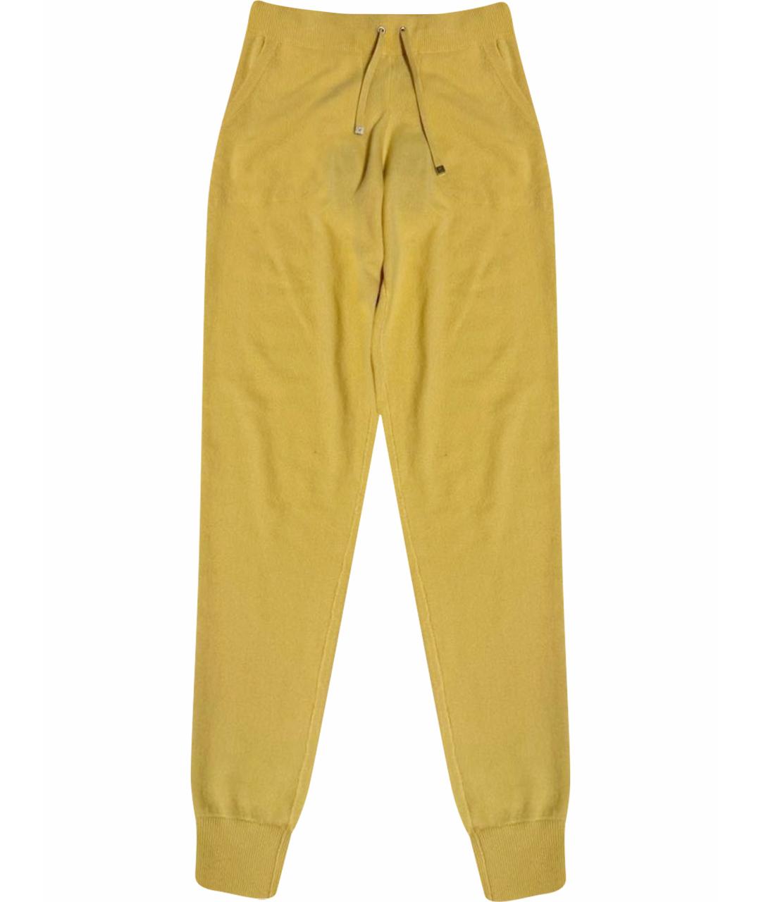 RALPH LAUREN PURPLE LABEL Желтые кашемировые брюки узкие, фото 1