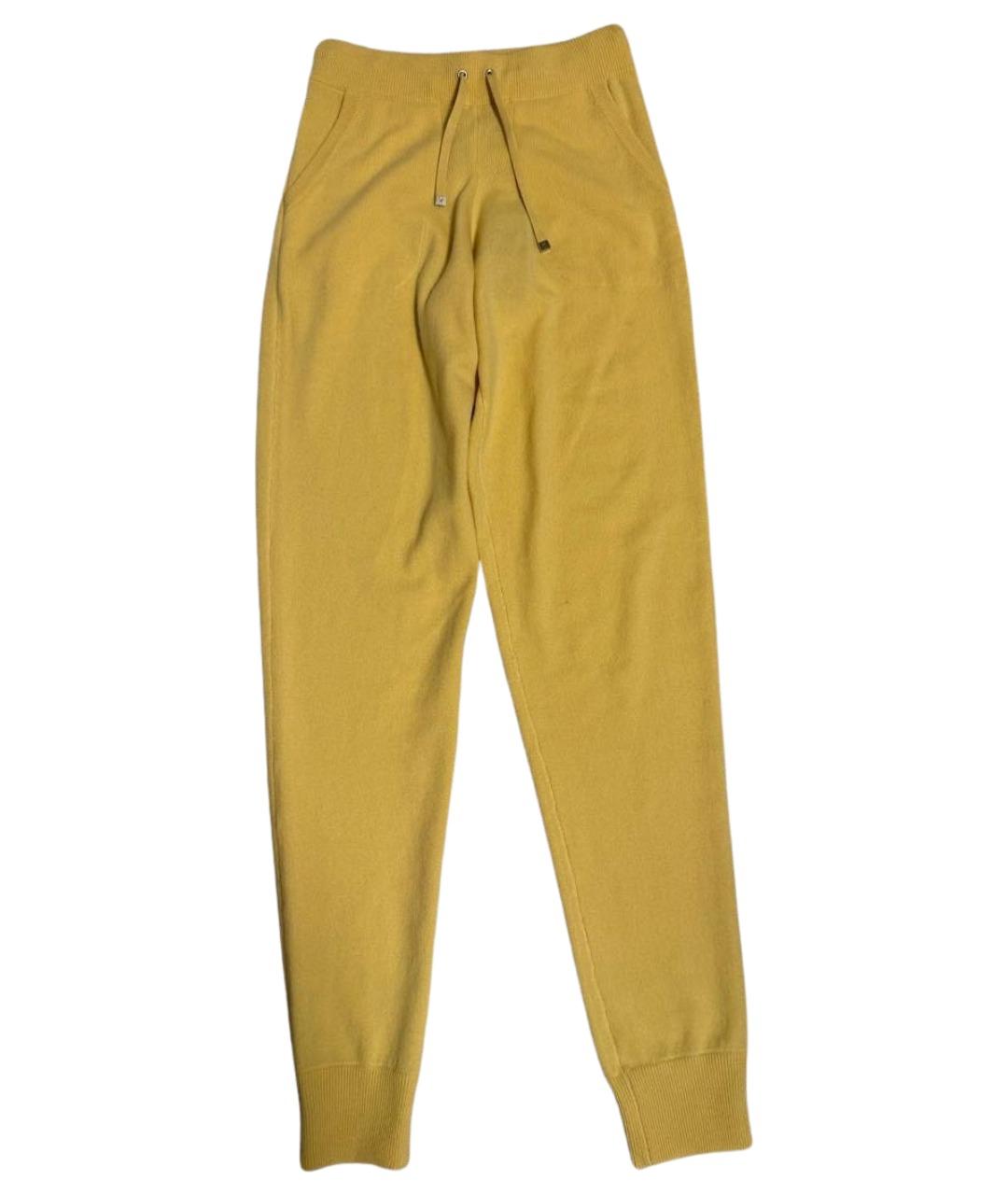 RALPH LAUREN PURPLE LABEL Желтые кашемировые брюки узкие, фото 6