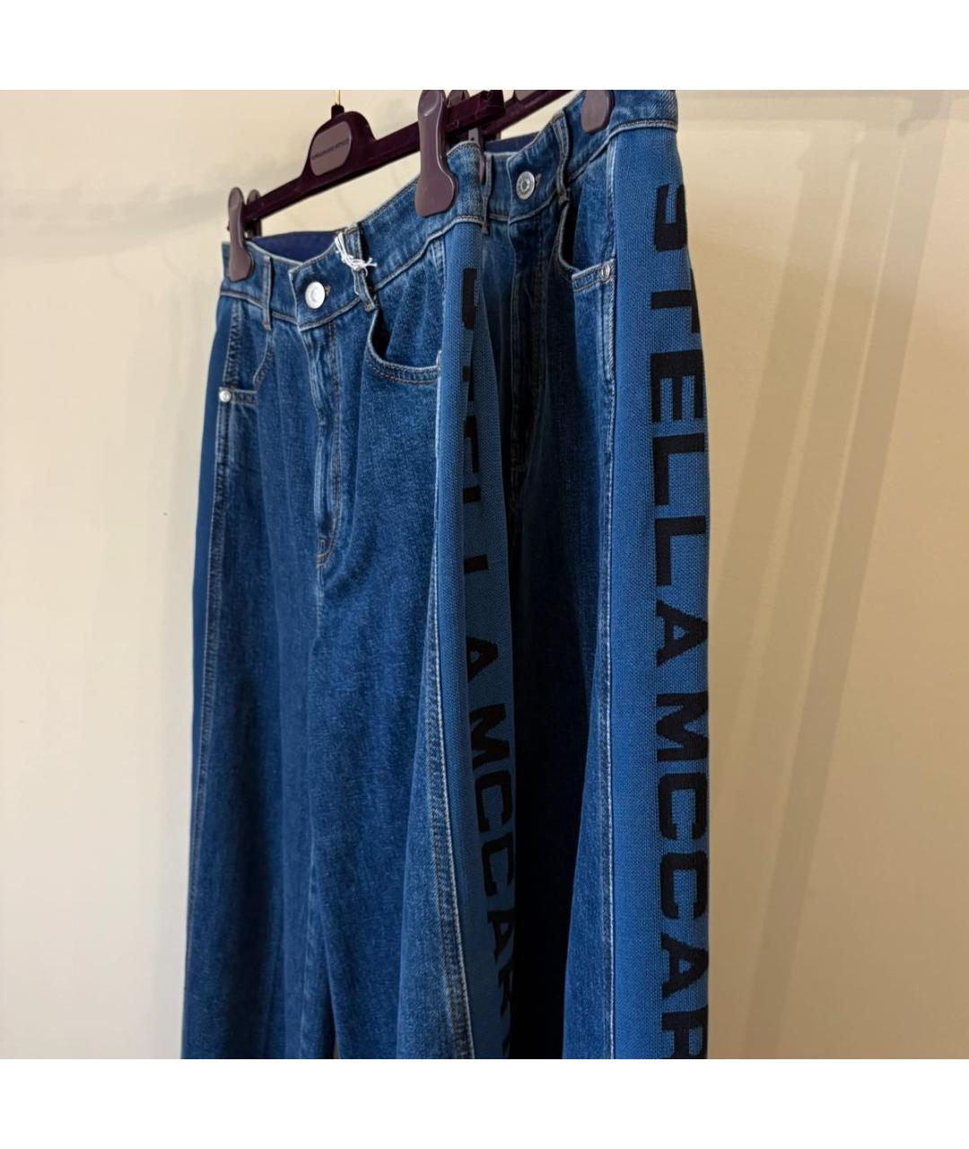 STELLA MCCARTNEY Синие хлопковые прямые джинсы, фото 3