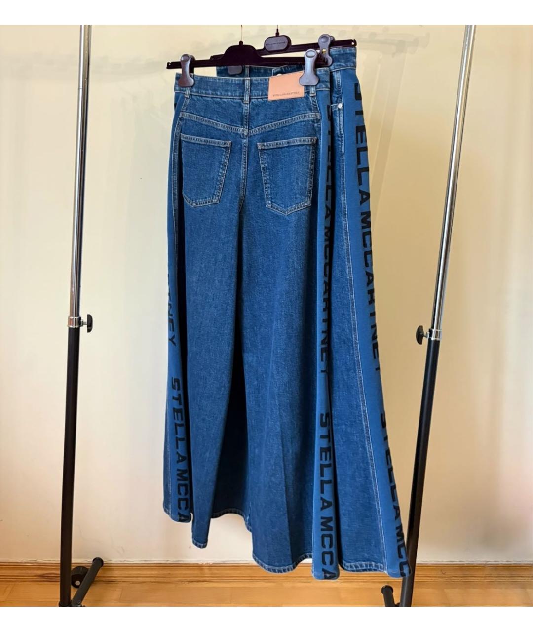 STELLA MCCARTNEY Синие хлопковые прямые джинсы, фото 4