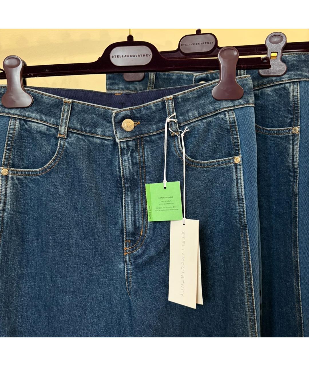STELLA MCCARTNEY Синие хлопковые прямые джинсы, фото 2