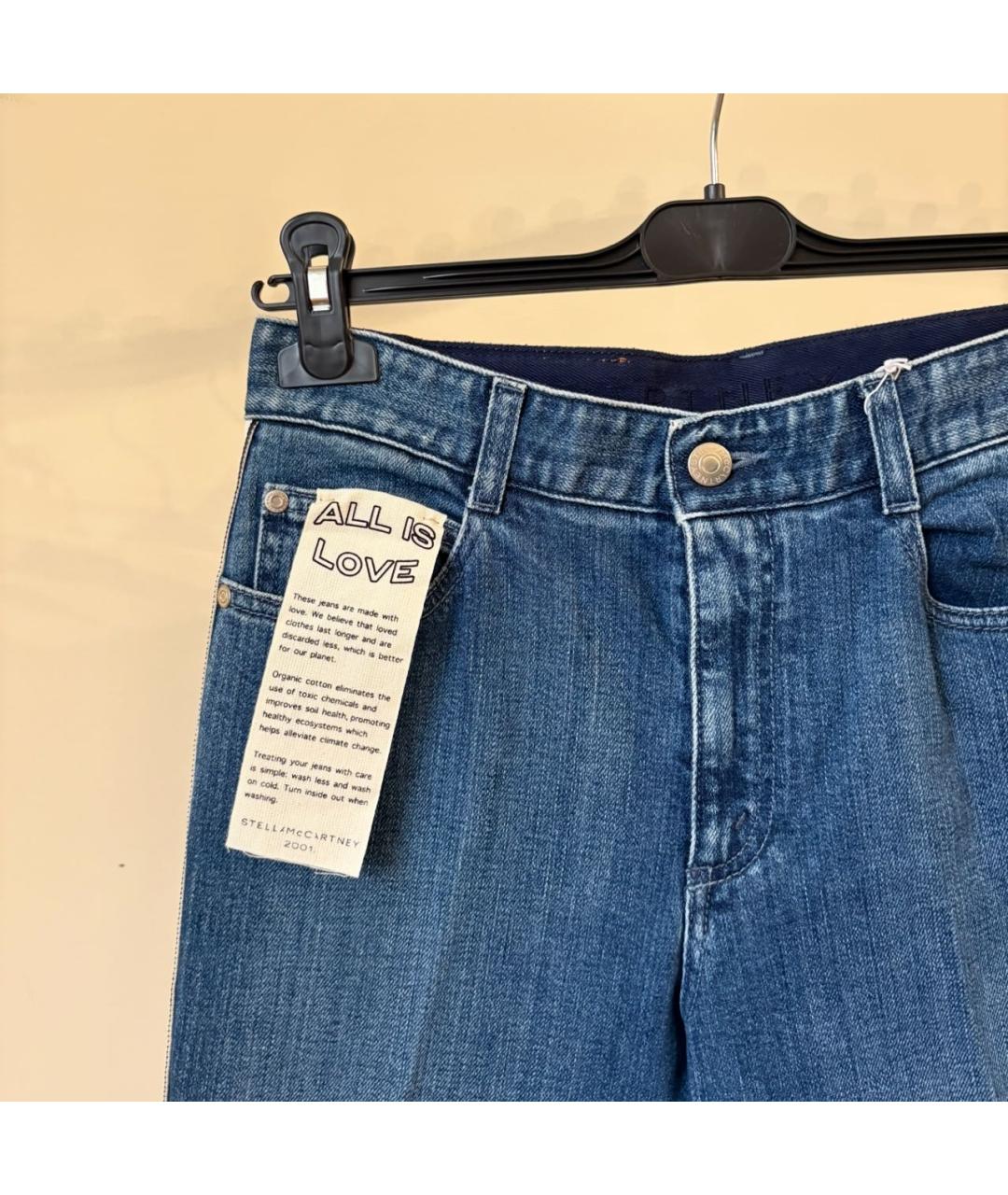 STELLA MCCARTNEY Синие хлопковые прямые джинсы, фото 2
