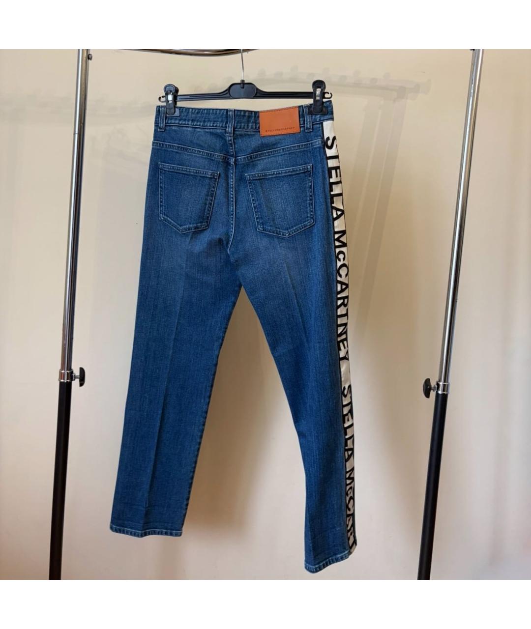 STELLA MCCARTNEY Синие хлопковые прямые джинсы, фото 4