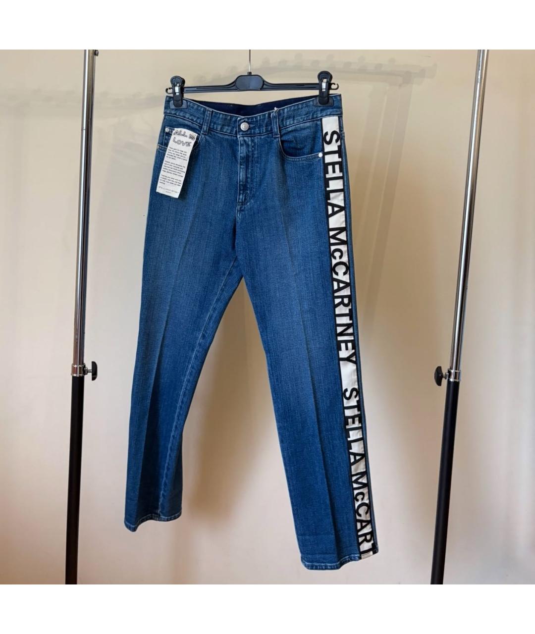 STELLA MCCARTNEY Синие хлопковые прямые джинсы, фото 5