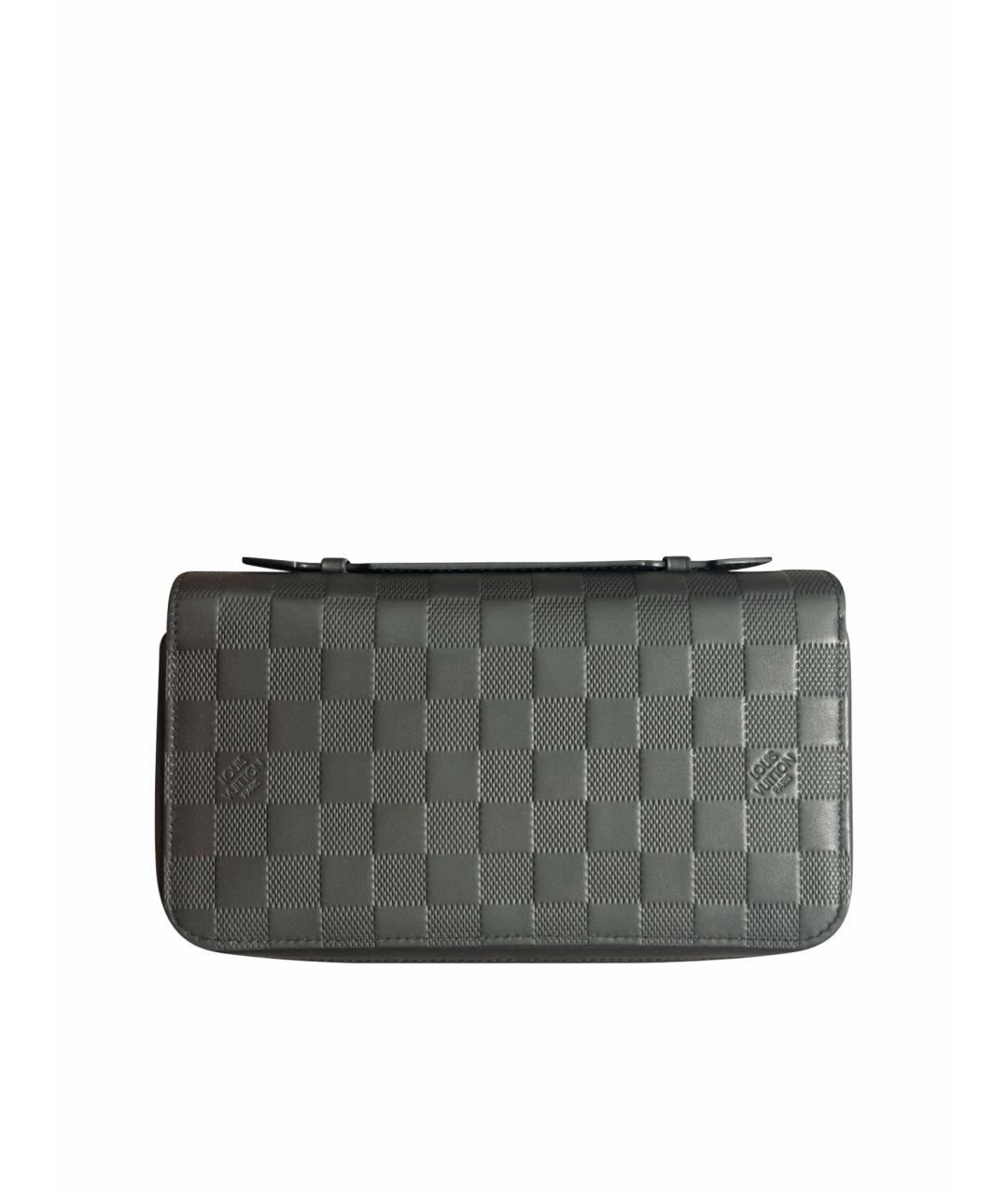 LOUIS VUITTON Черная кожаная барсетка, фото 1
