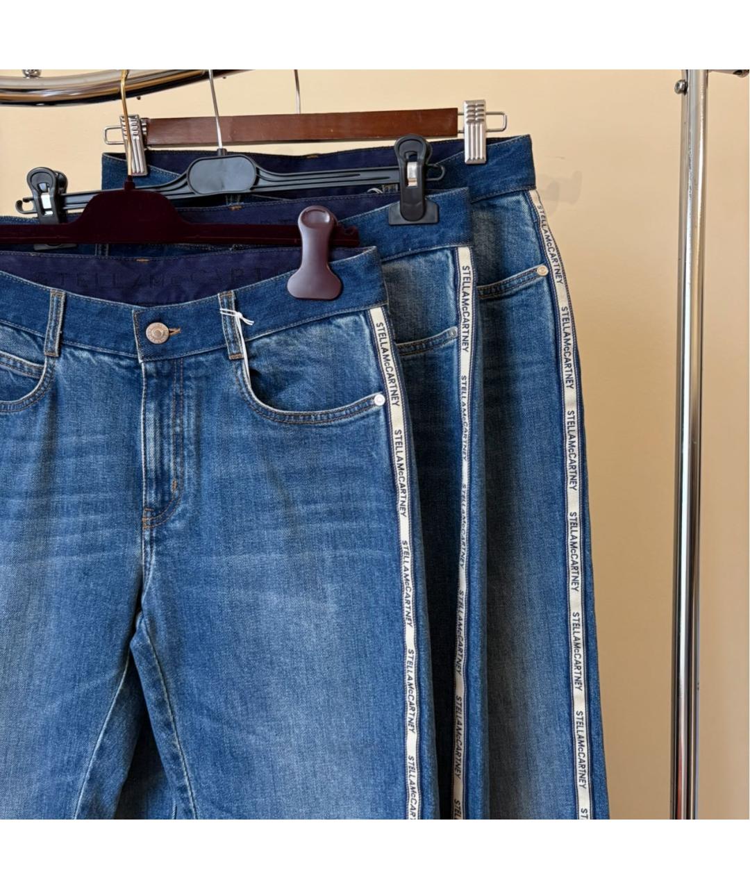 STELLA MCCARTNEY Синие хлопковые прямые джинсы, фото 2
