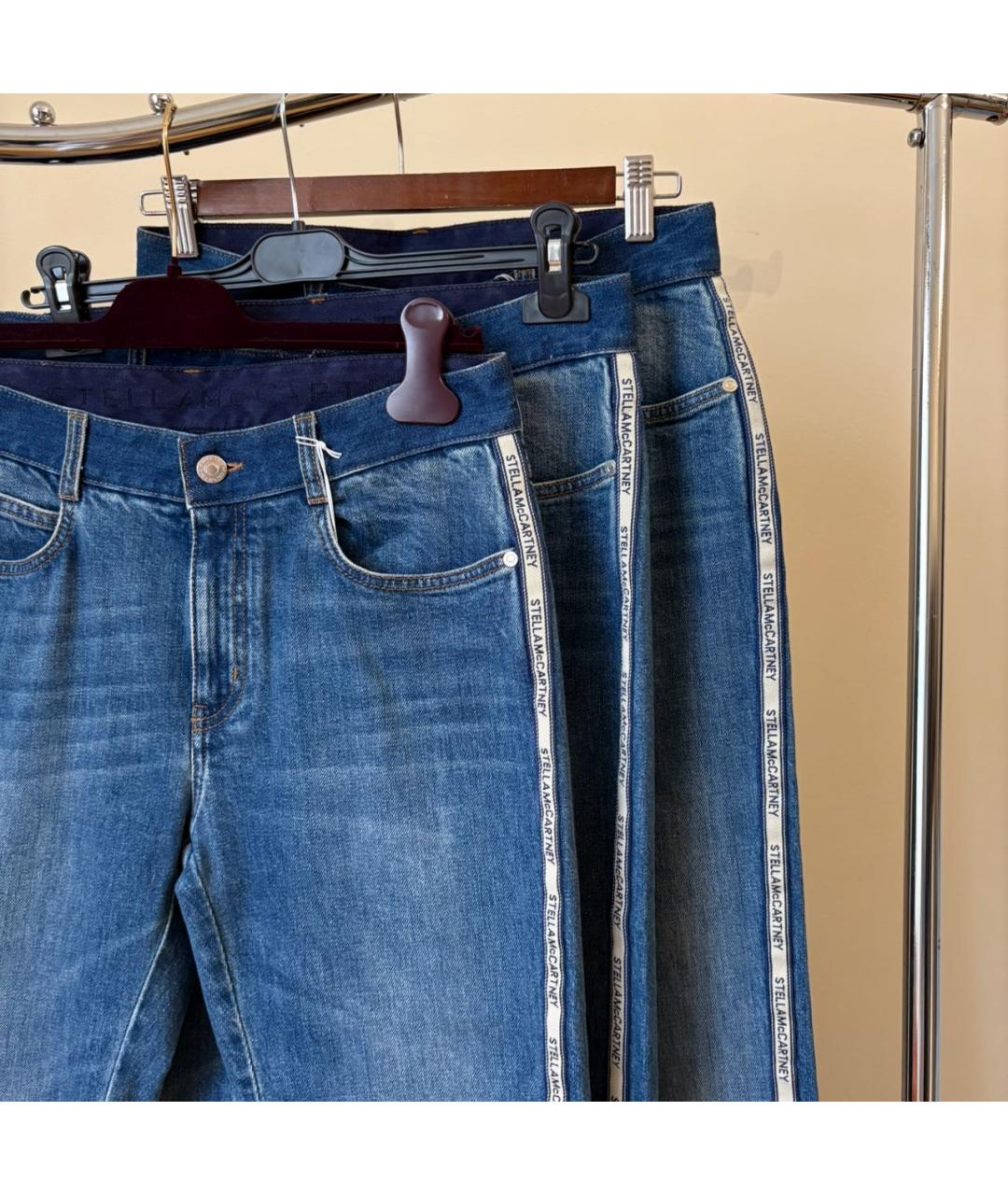 STELLA MCCARTNEY Синие хлопковые прямые джинсы, фото 2