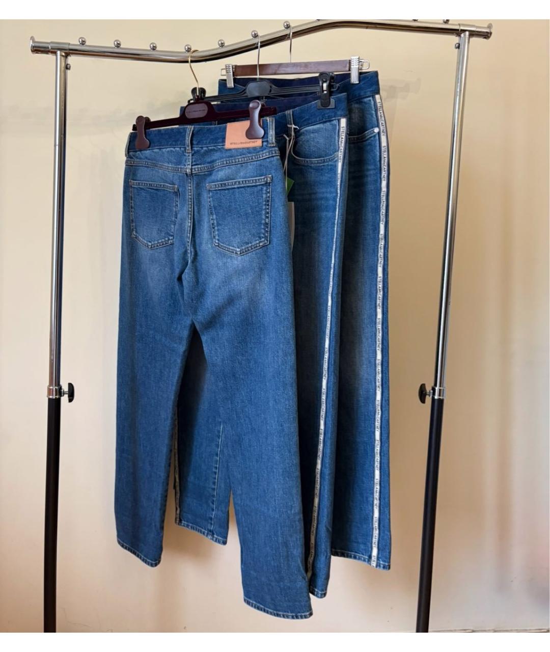 STELLA MCCARTNEY Синие хлопковые прямые джинсы, фото 4