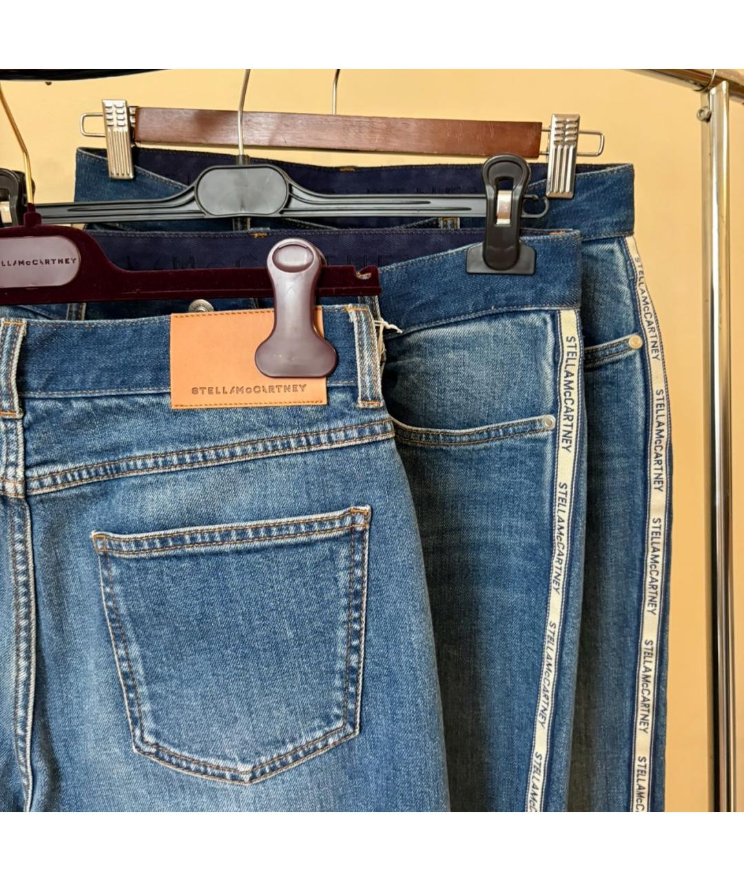 STELLA MCCARTNEY Синие хлопковые прямые джинсы, фото 3