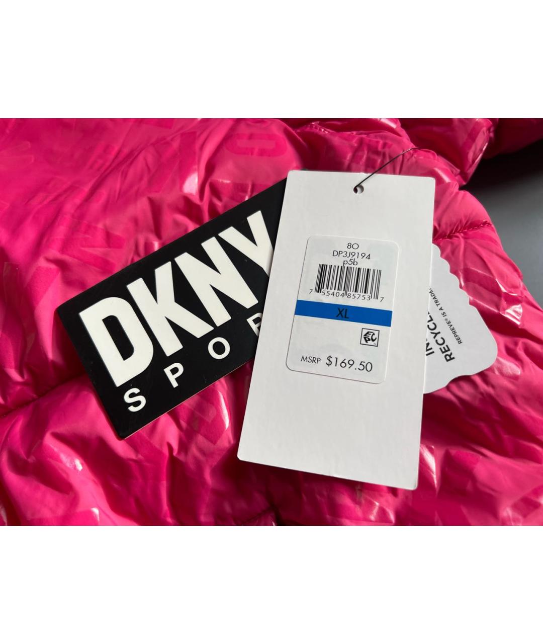 DKNY Фуксия синтетическая куртка, фото 4