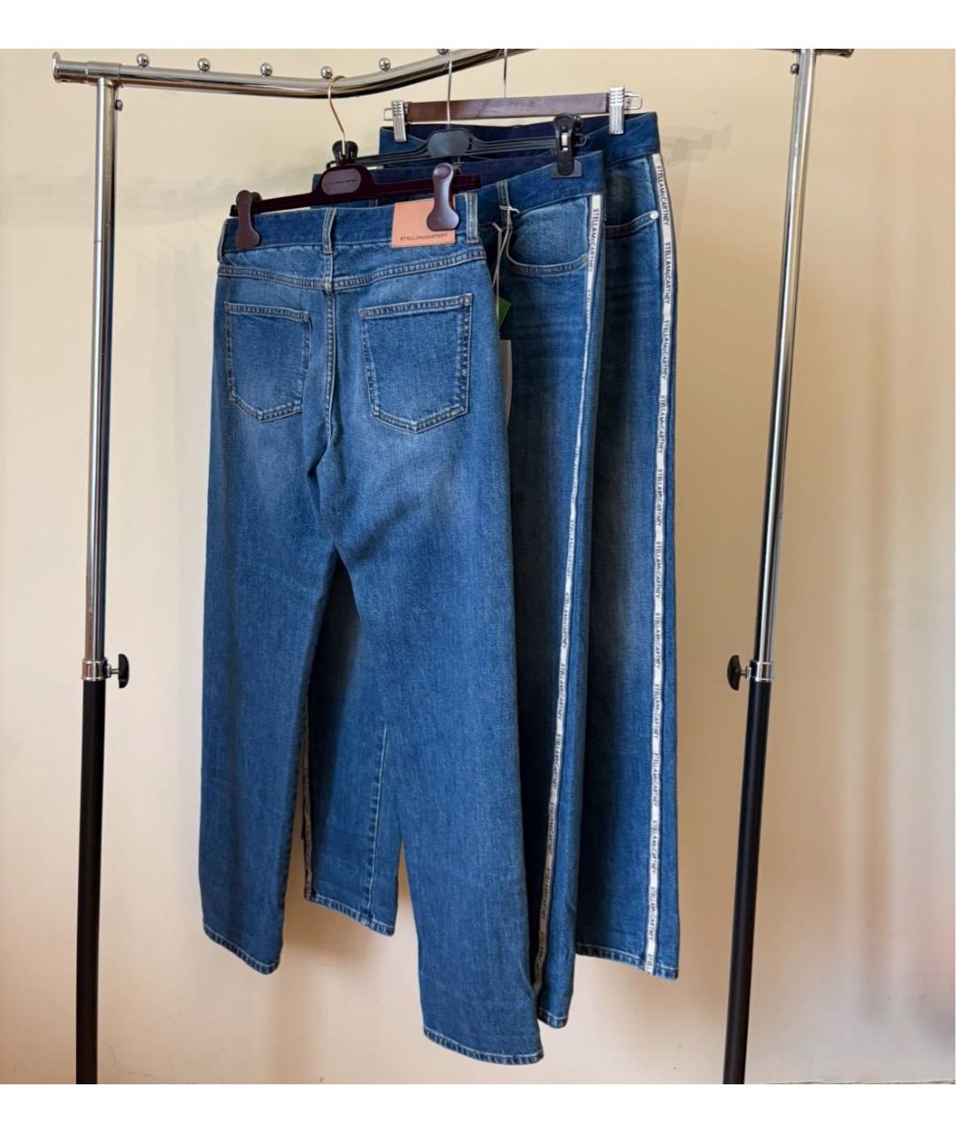 STELLA MCCARTNEY Синие хлопковые прямые джинсы, фото 4