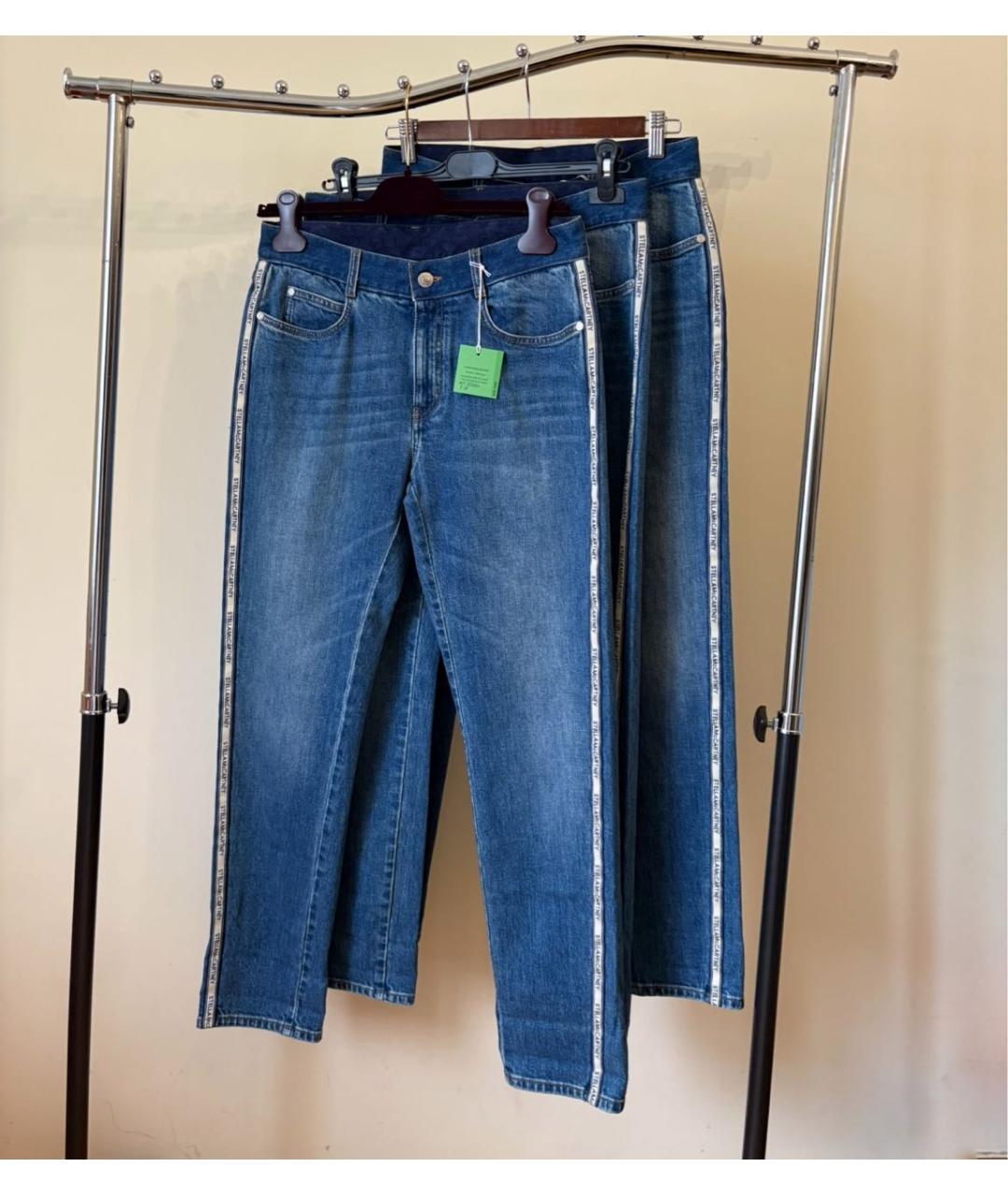STELLA MCCARTNEY Синие хлопковые прямые джинсы, фото 5