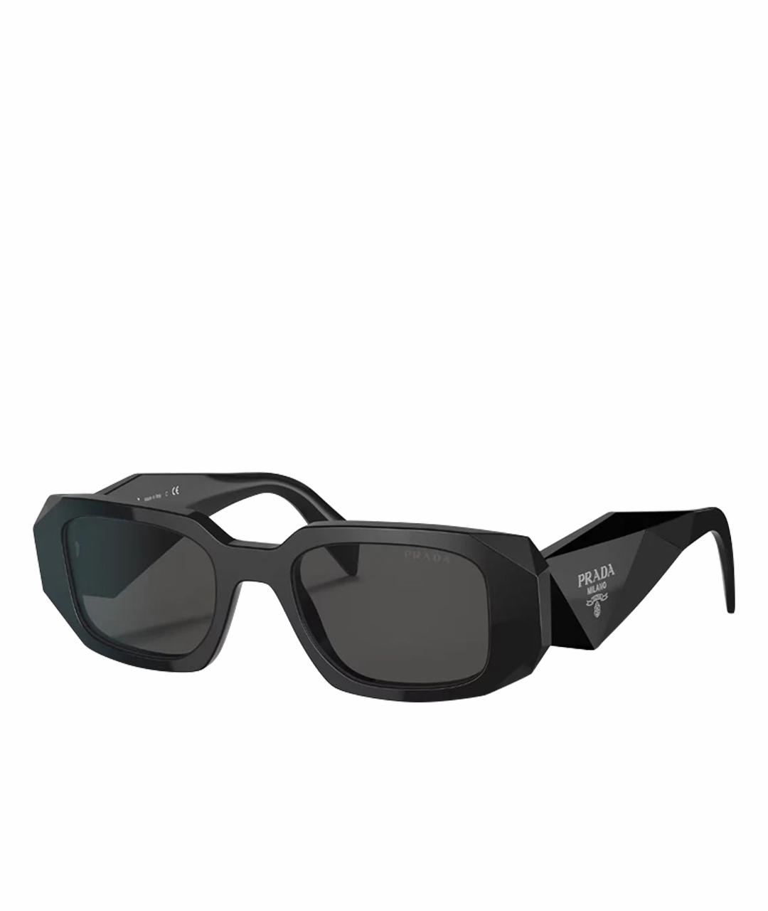 PRADA Черные пластиковые солнцезащитные очки, фото 1