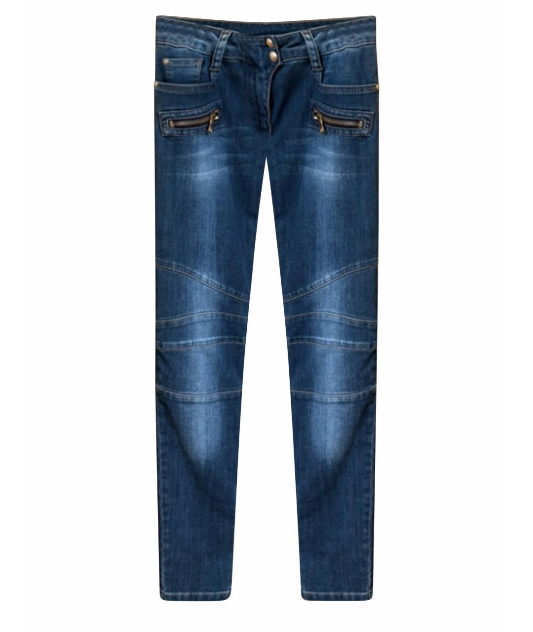 BALMAIN Синие хлопковые джинсы слим, фото 1