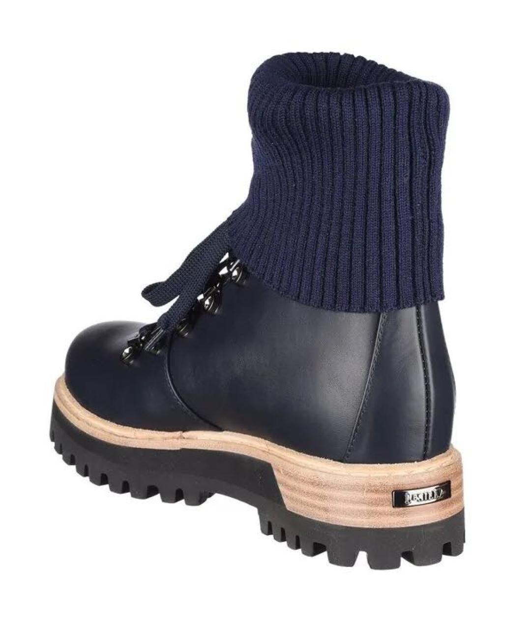 LE SILLA Синие кожаные ботинки, фото 2