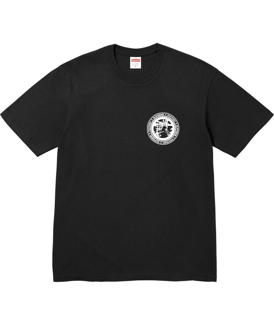 SUPREME Черная хлопковая футболка, фото 2