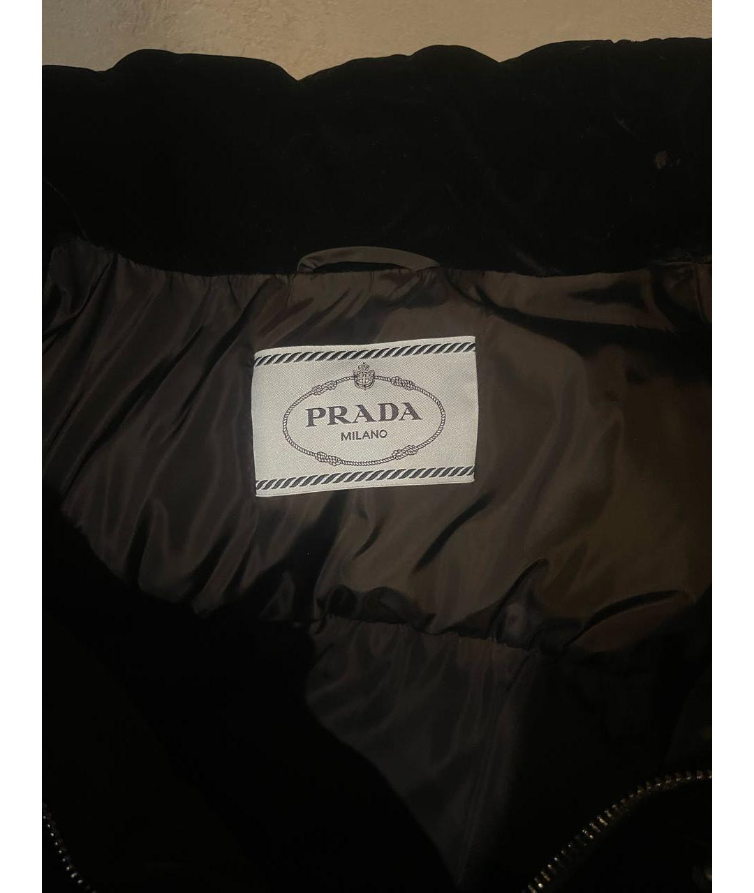 PRADA Черный вискозный пуховик, фото 3