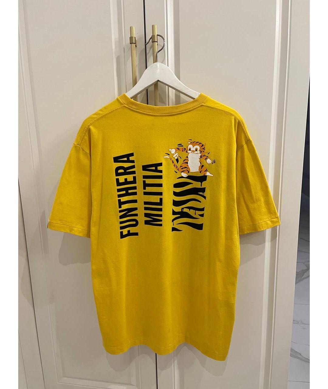 BAPE Желтая хлопковая футболка, фото 2