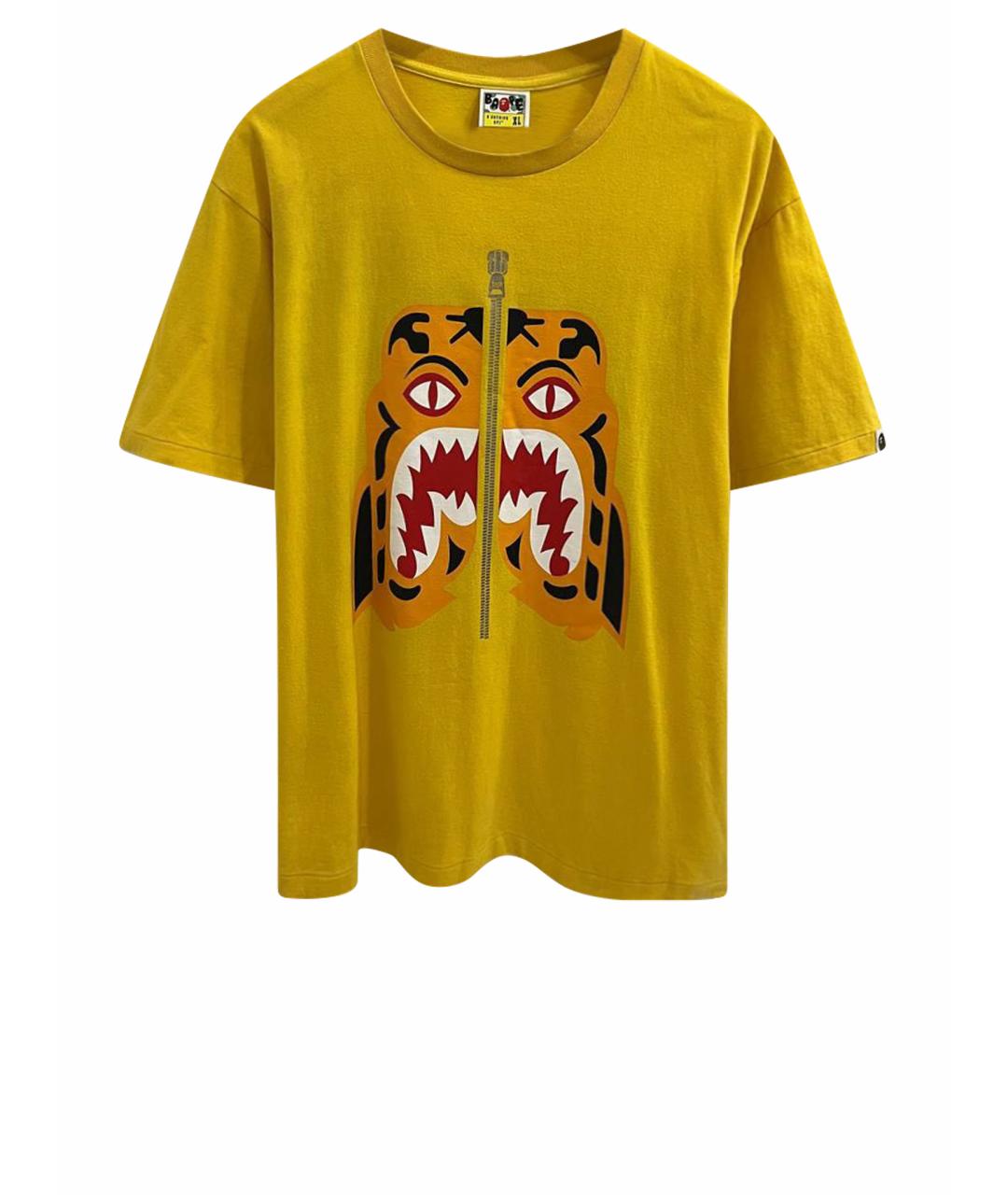 BAPE Желтая хлопковая футболка, фото 1