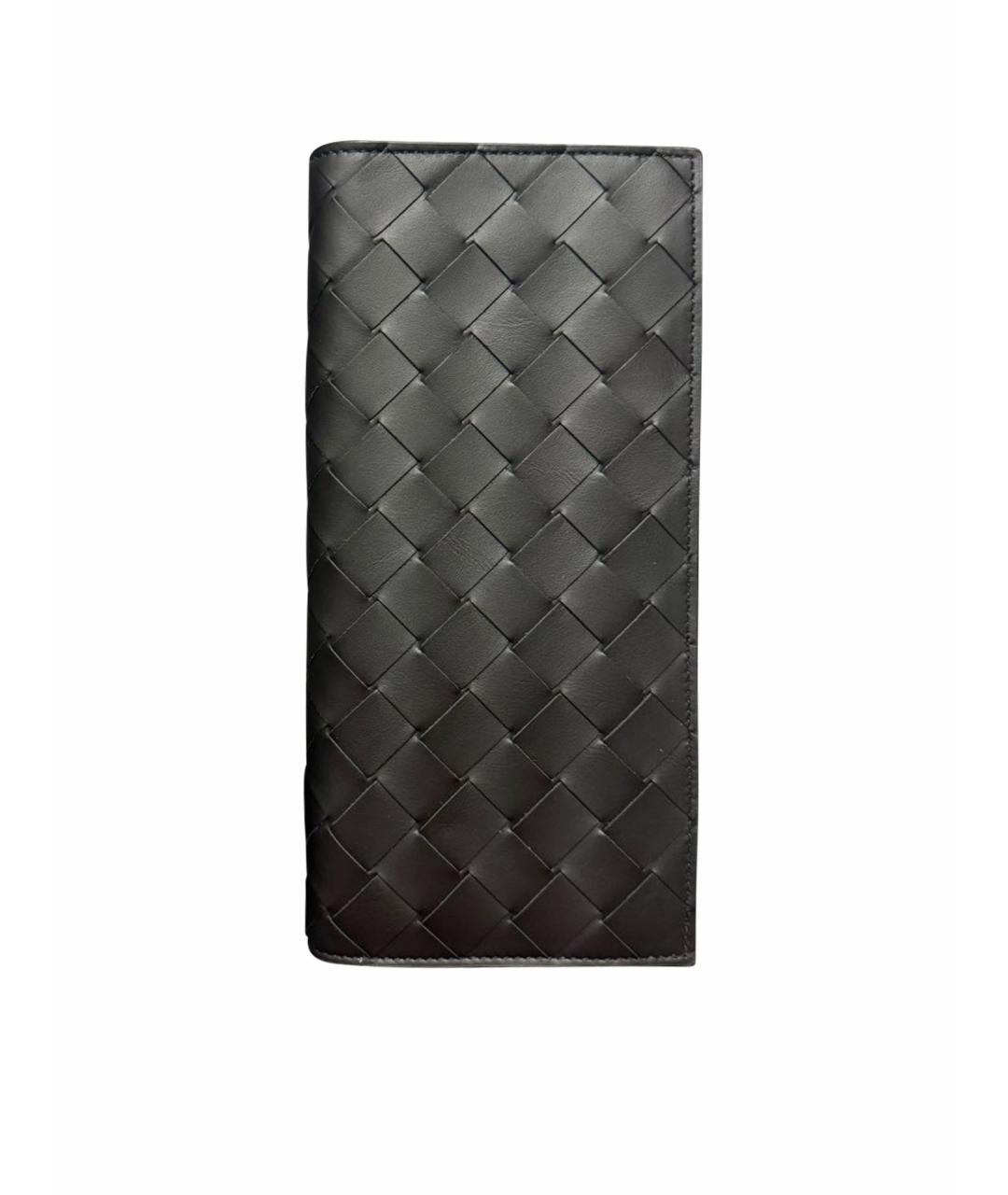 BOTTEGA VENETA Темно-синий кожаный кошелек, фото 1