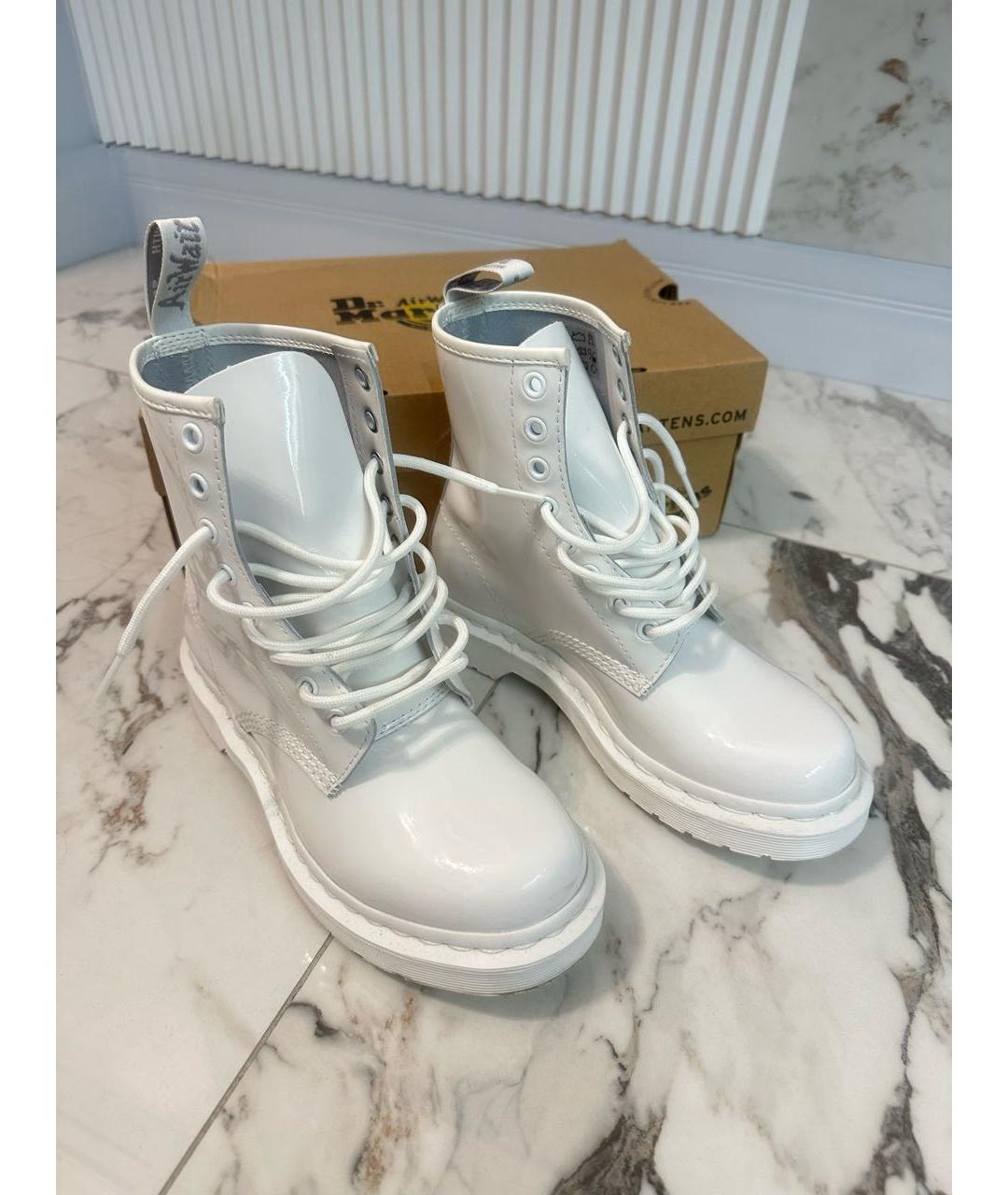 DR. MARTENS Белые ботинки из лакированной кожи, фото 5
