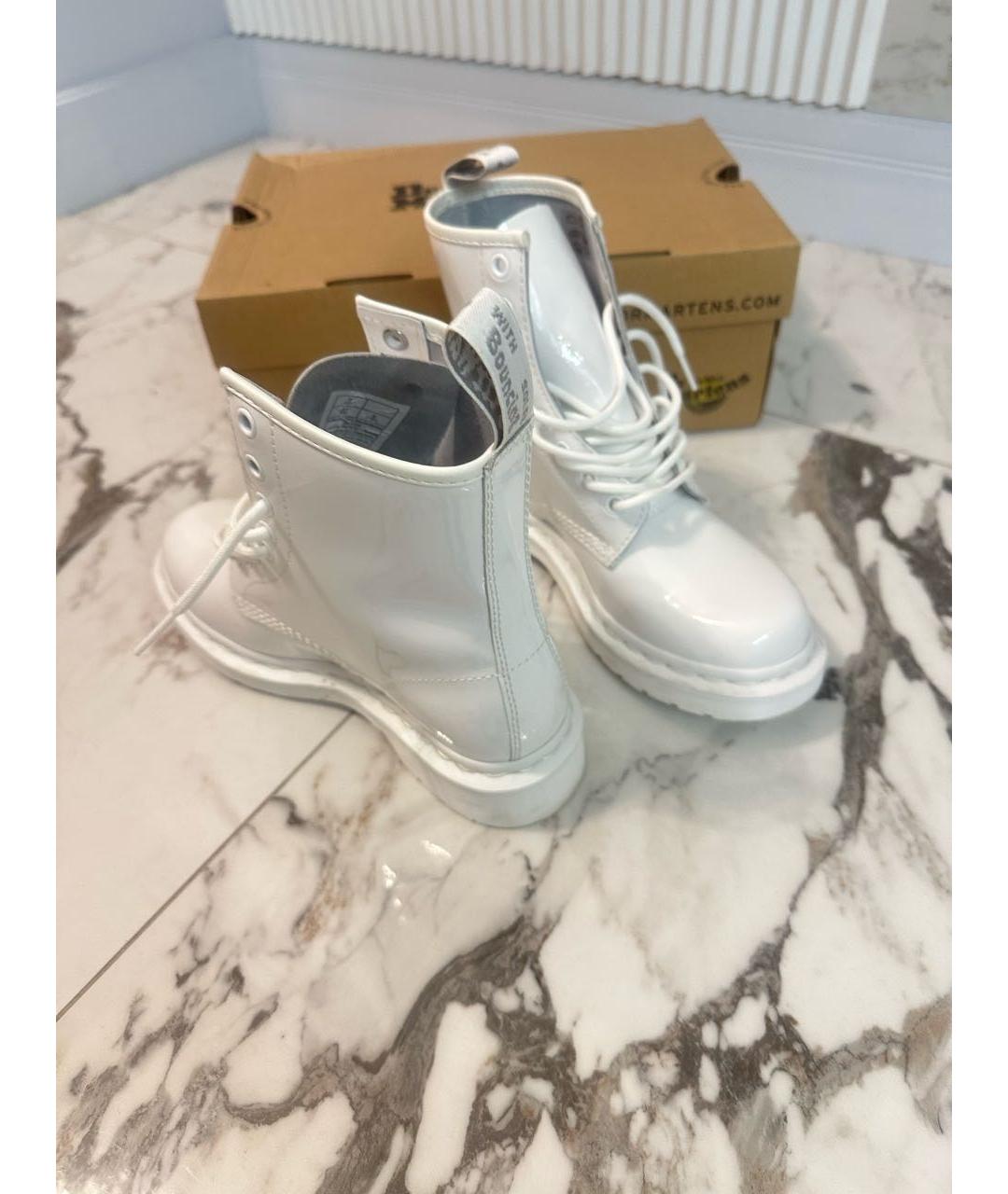 DR. MARTENS Белые ботинки из лакированной кожи, фото 4