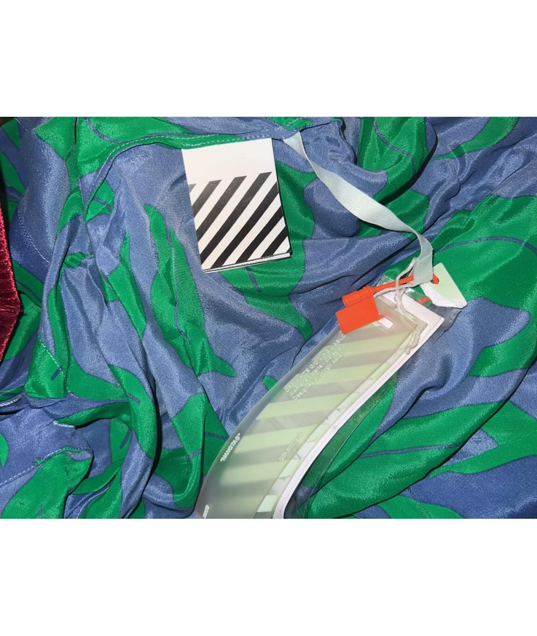 OFF-WHITE Зеленая вискозная блузы, фото 7