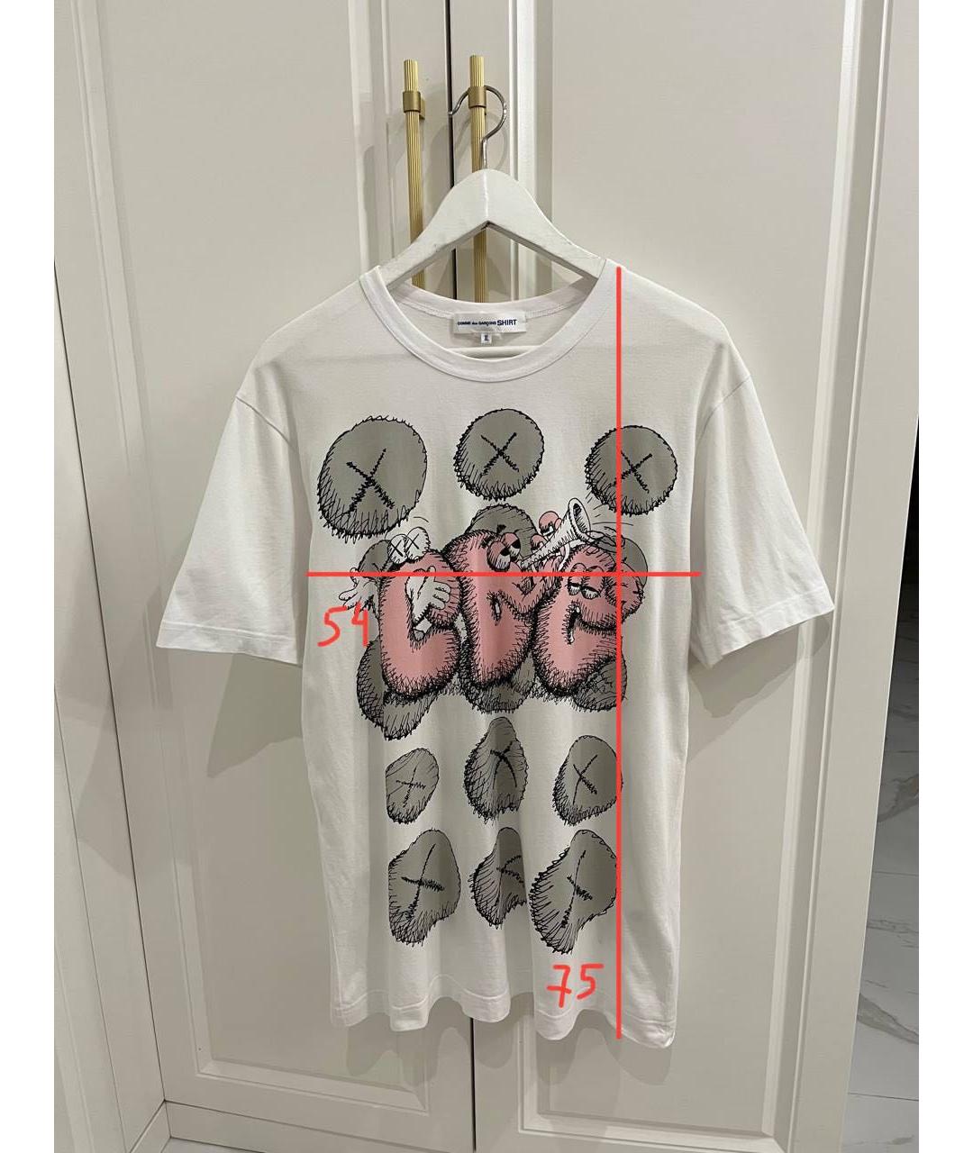 COMME DES GARÇONS Белая хлопковая футболка, фото 3