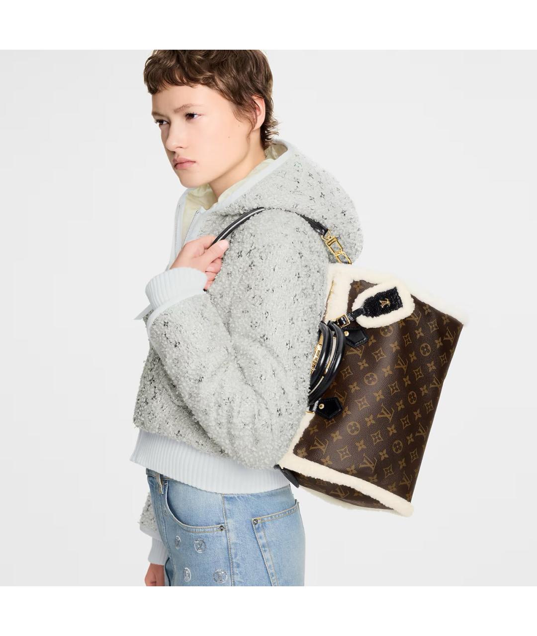 LOUIS VUITTON Коричневая сумка с короткими ручками, фото 5