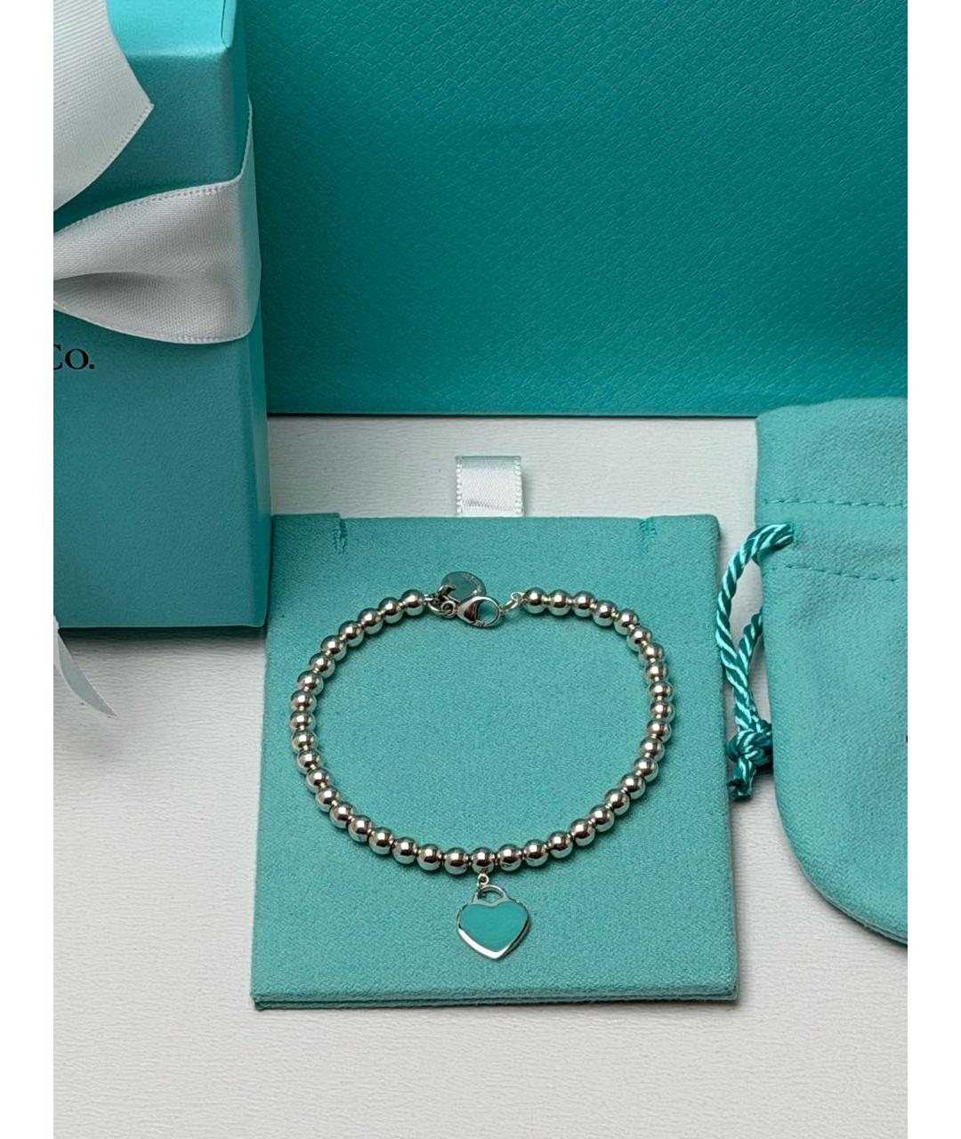 TIFFANY&CO Бирюзовый серебряный браслет, фото 4