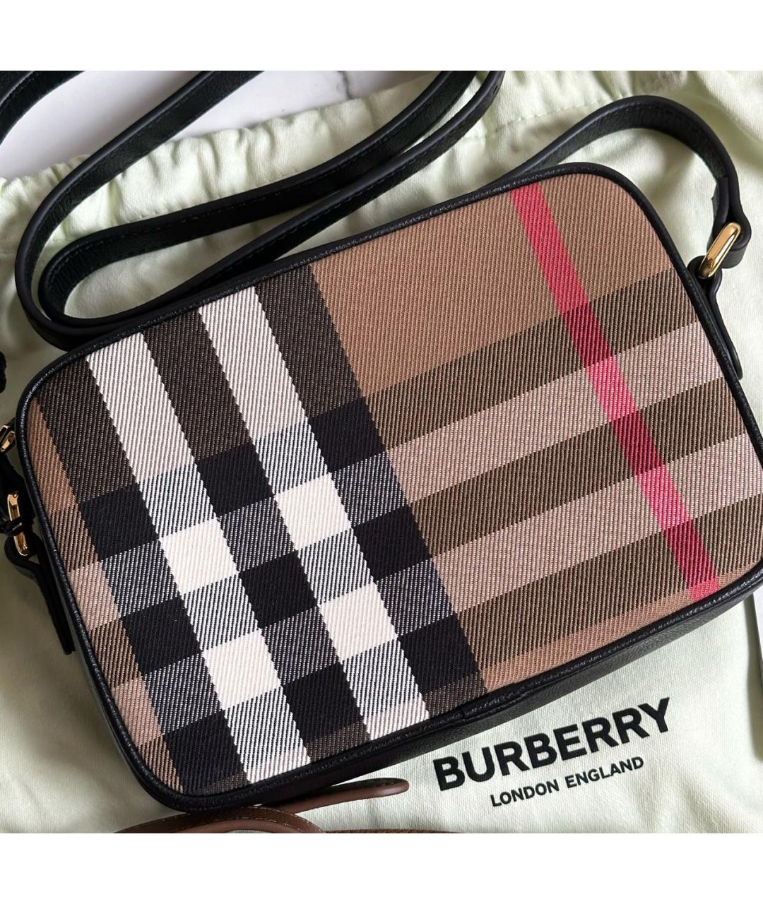 BURBERRY Черная сумка через плечо, фото 2