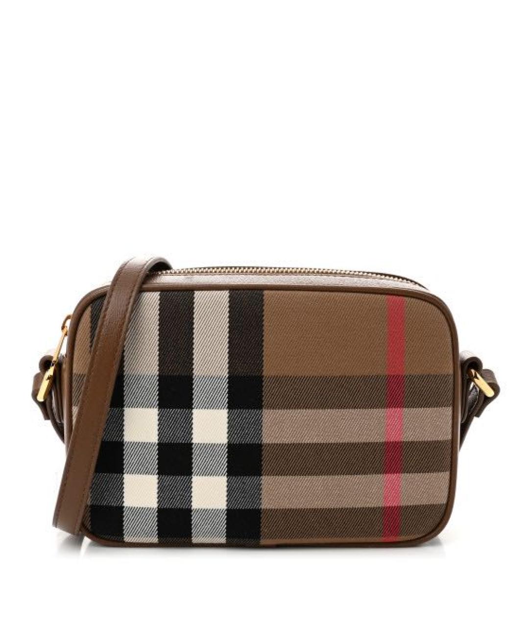 BURBERRY Коричневая кожаная сумка через плечо, фото 7
