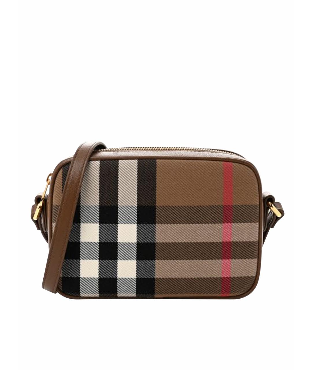 BURBERRY Коричневая кожаная сумка через плечо, фото 1