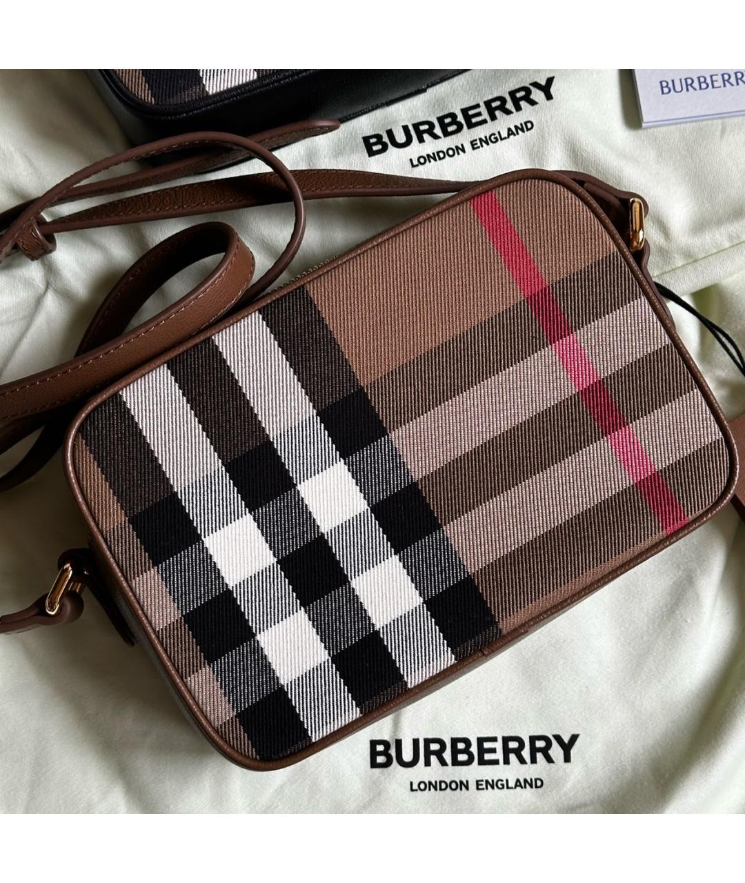 BURBERRY Коричневая кожаная сумка через плечо, фото 2