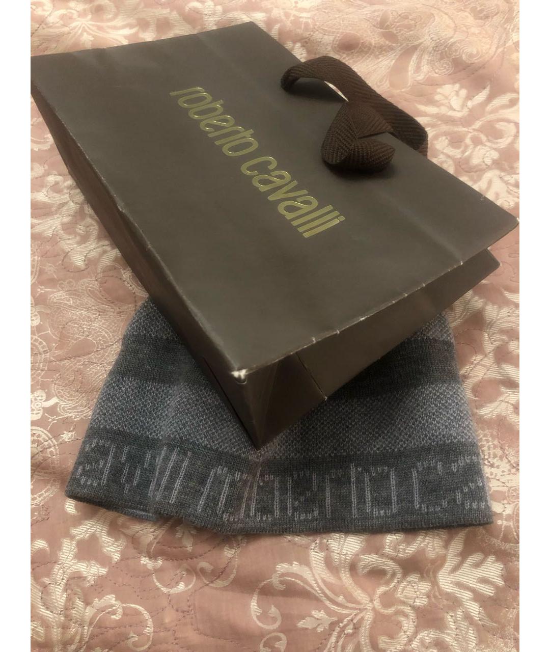 ROBERTO CAVALLI Серая шерстяная шапка, фото 8