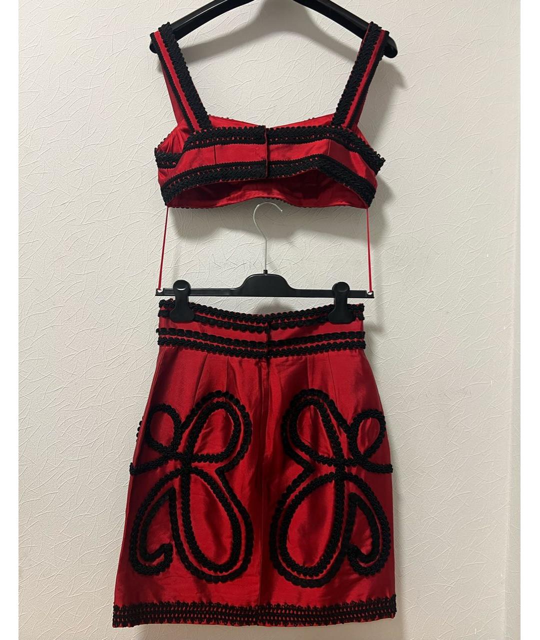 DOLCE&GABBANA Красное шелковое вечернее платье, фото 2