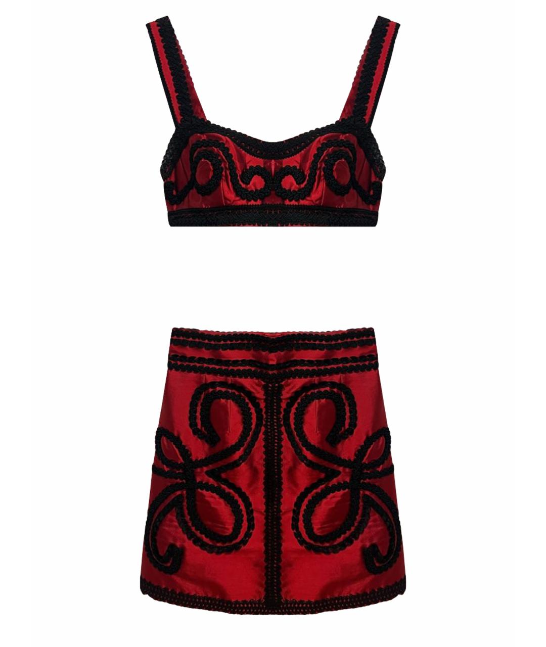 DOLCE&GABBANA Красное шелковое вечернее платье, фото 1