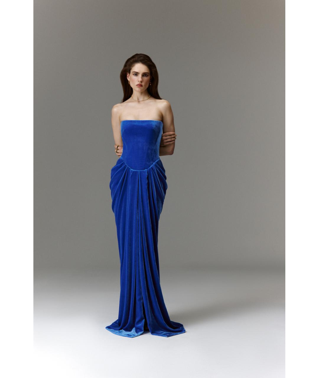 RASARIO Бордовое бархатное вечернее платье, фото 3