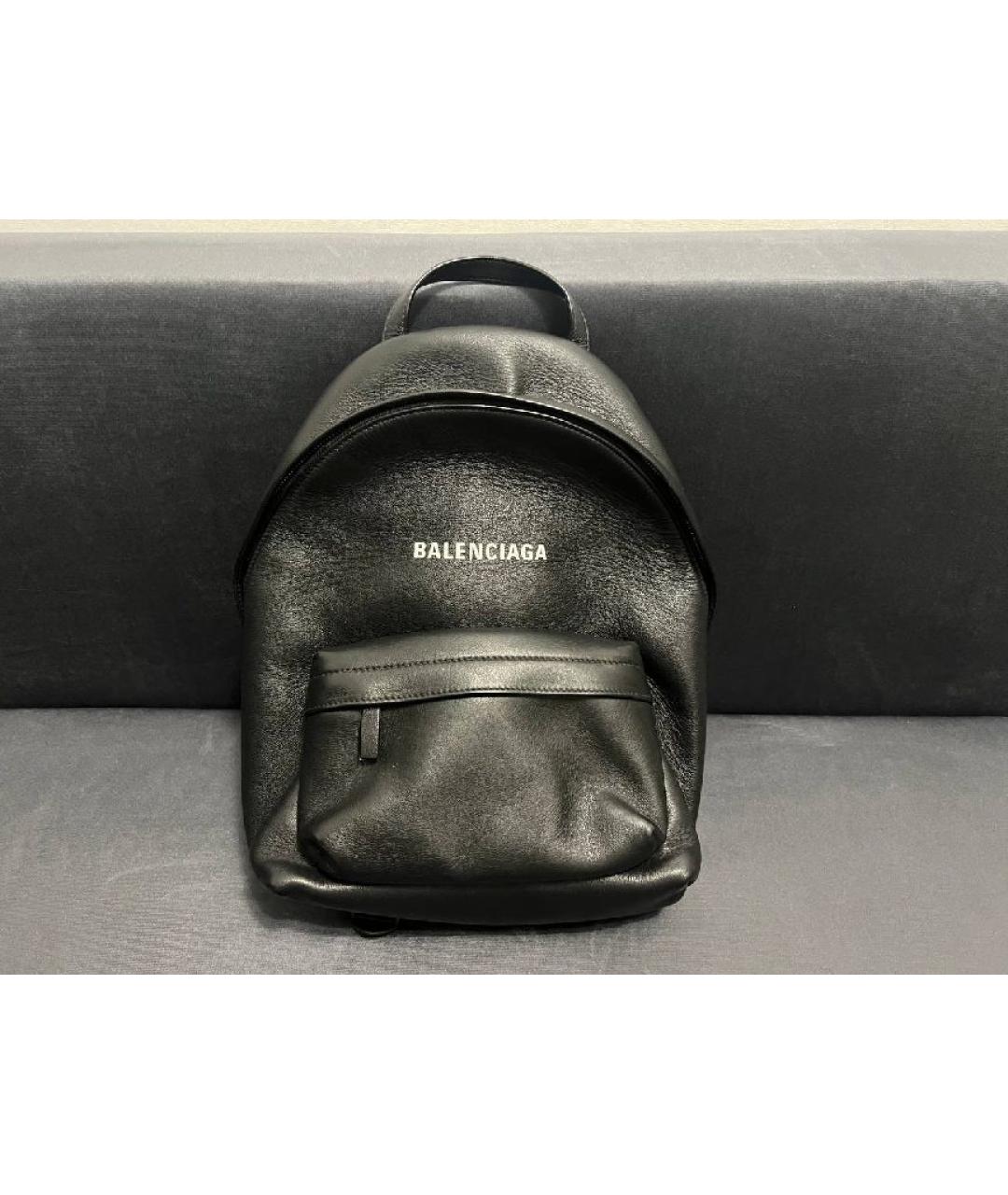 BALENCIAGA Черный кожаный рюкзак, фото 10