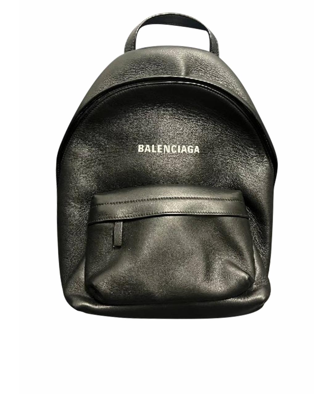 BALENCIAGA Черный кожаный рюкзак, фото 1
