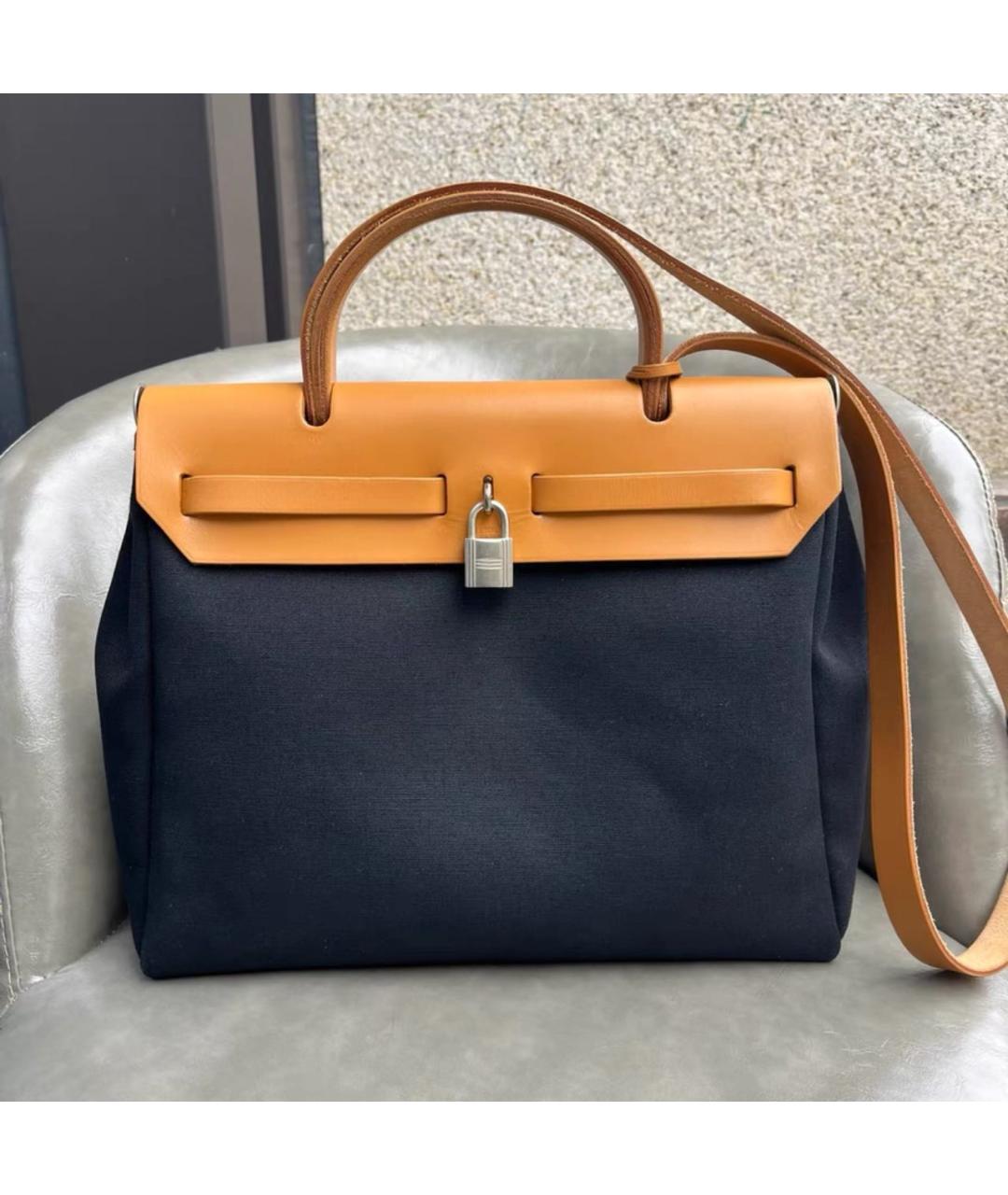 HERMES Коричневая кожаная сумка тоут, фото 2
