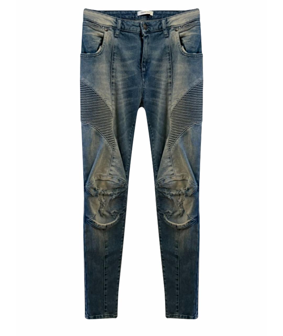 PIERRE BALMAIN Голубые хлопковые джинсы слим, фото 1