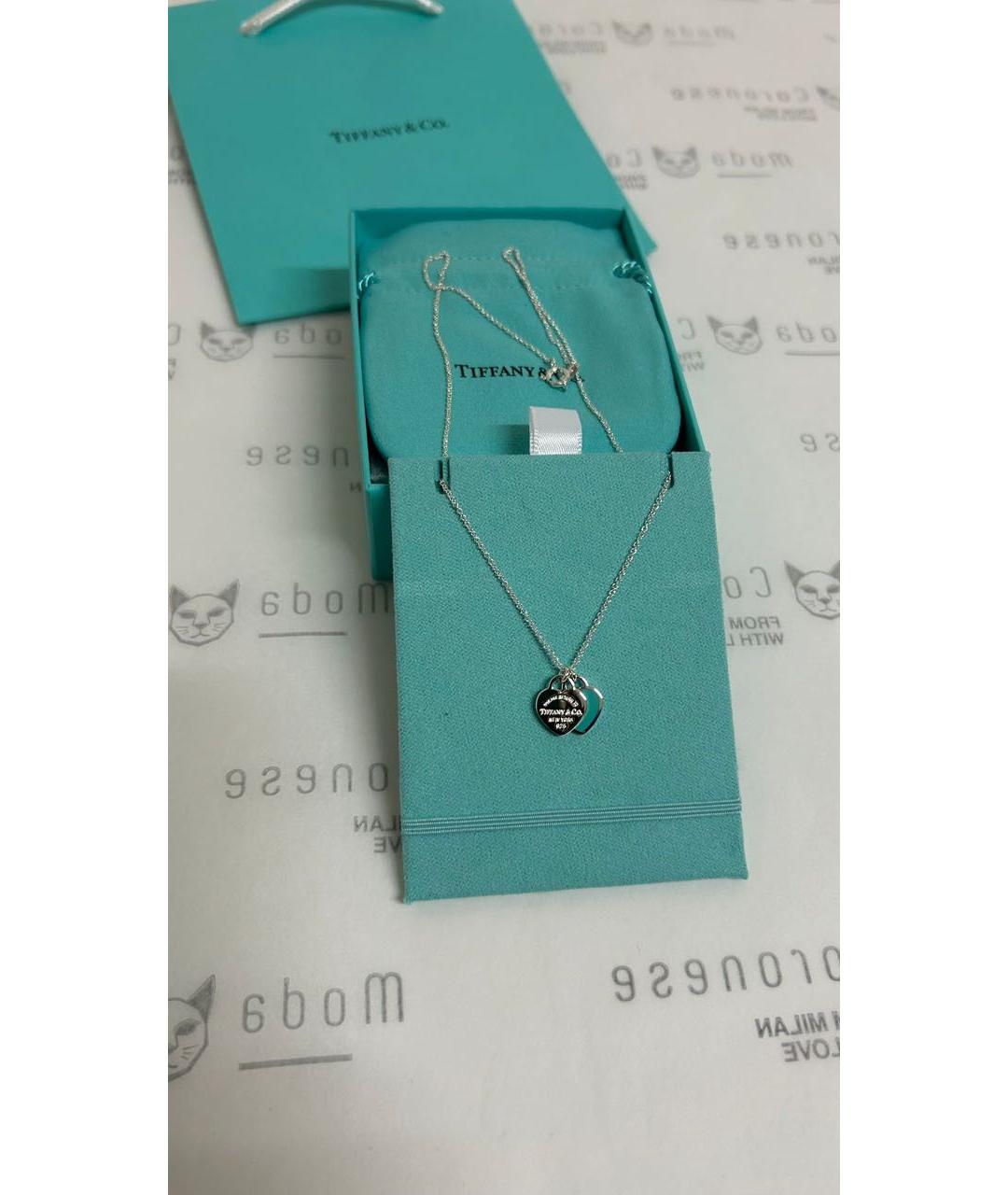 TIFFANY&CO Бирюзовая серебряная подвеска, фото 2