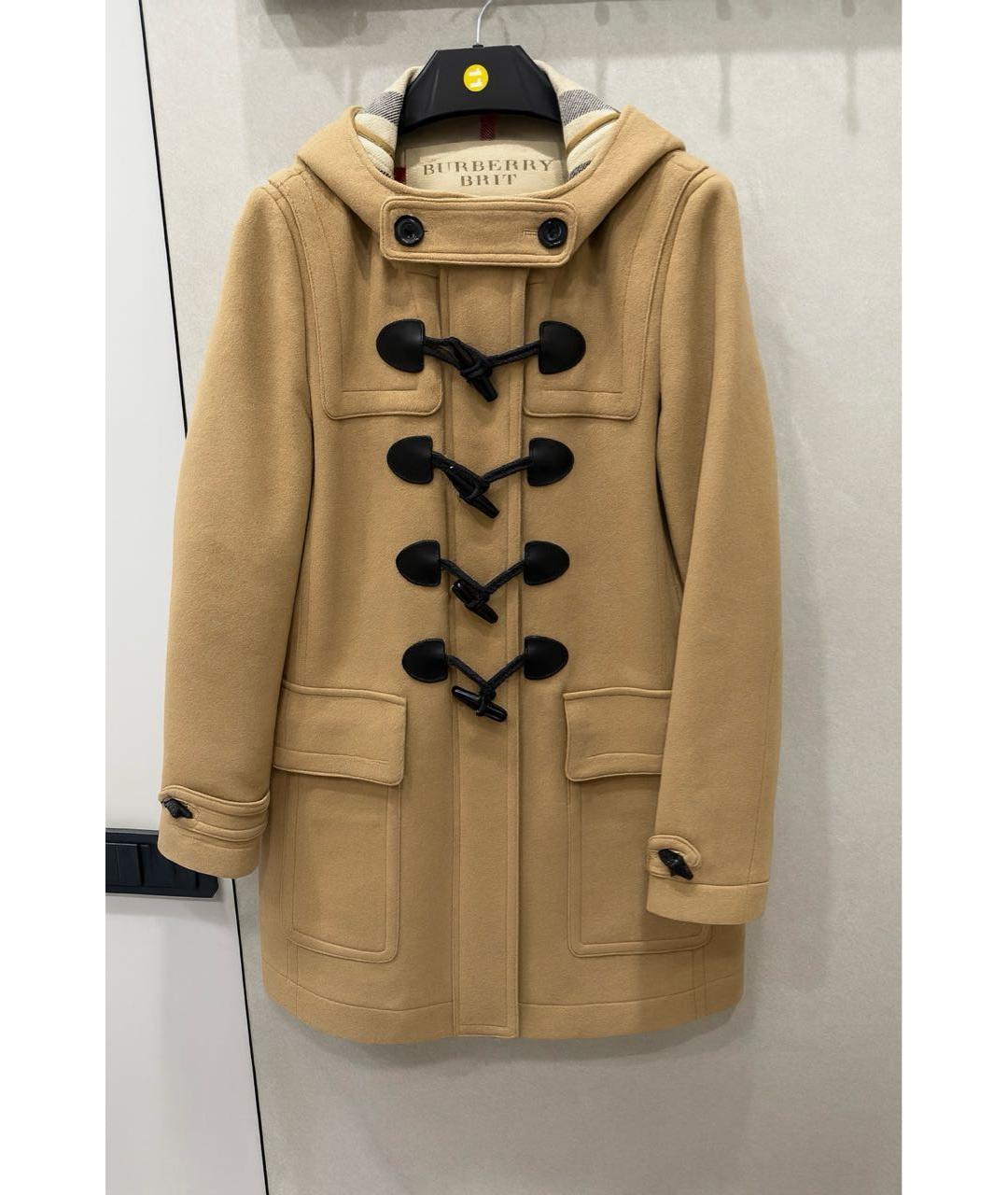 BURBERRY Коричневое шерстяное пальто, фото 4