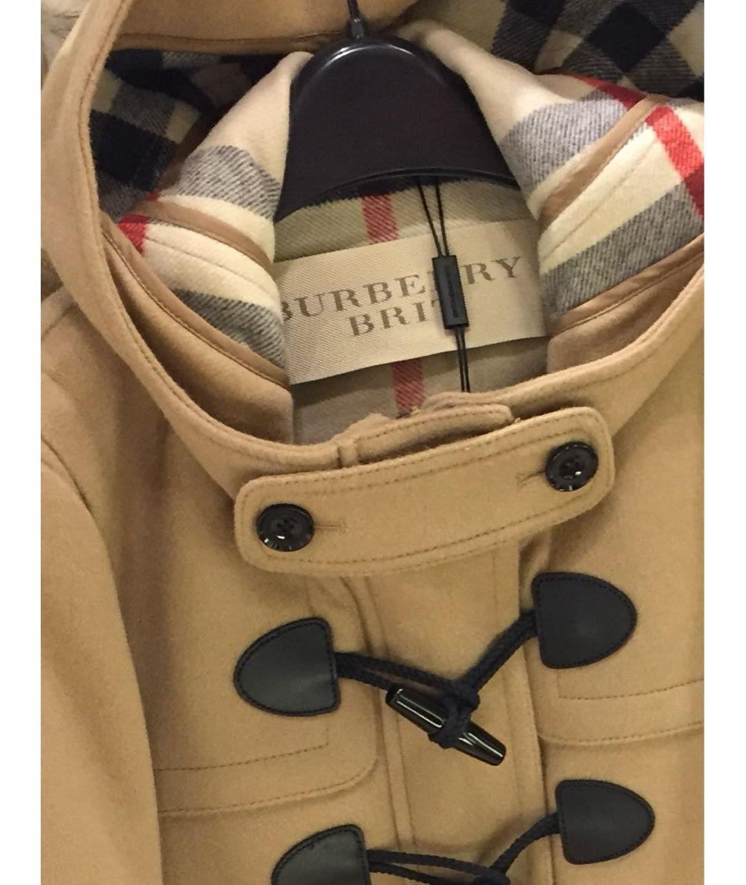 BURBERRY Коричневое шерстяное пальто, фото 2